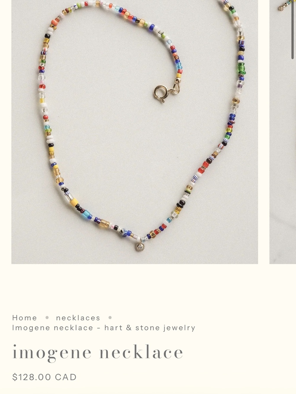 NEW Emily Hartwell beaded necklace